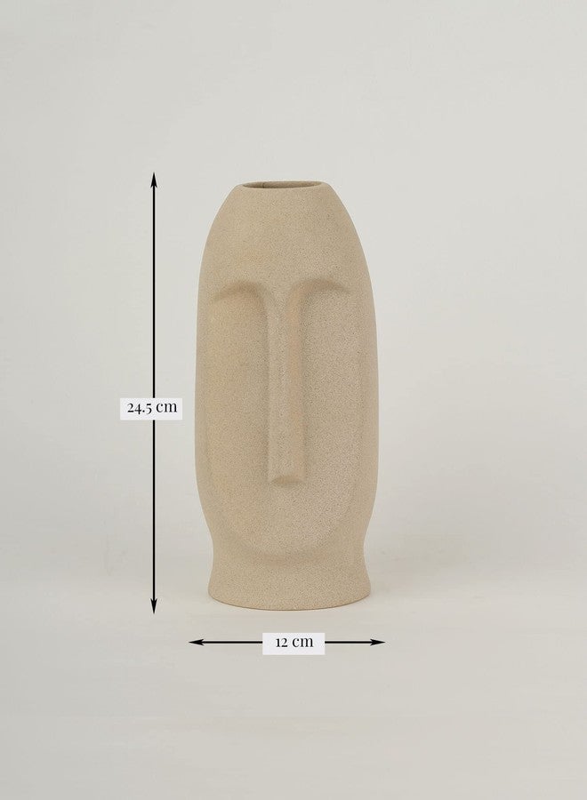 Purezento White Ceramic Table Viso vase |Home Decor |Table Top| Plant Pot for Room Decoration. - Image 3